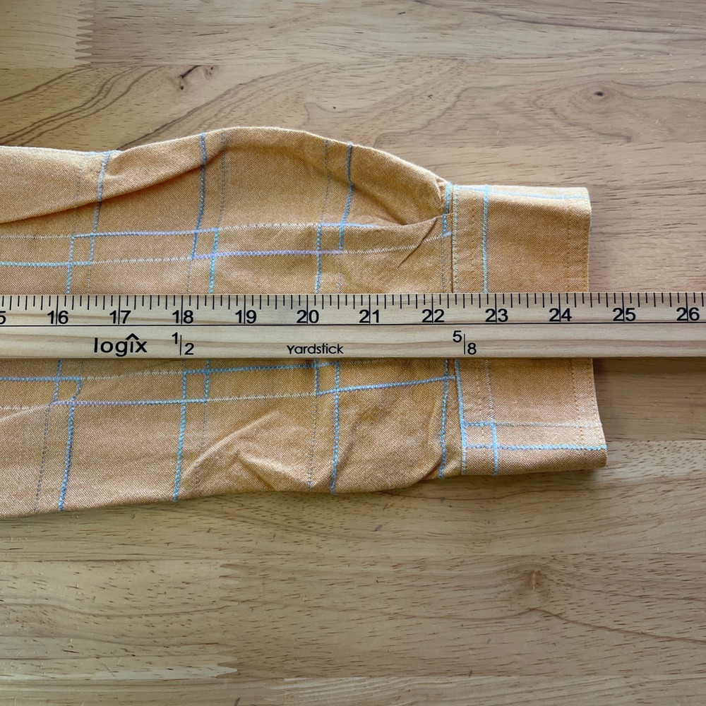 The Territory Ahead Mens M Button Up Cotton + Rayon Long Sleeve Yellow Check - Picture 6 of 9